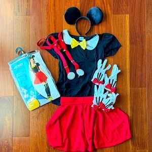 Womens Spirit Halloween Disney Mickey Mouse Costume Set, Sz S 4-6